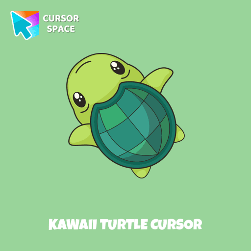Kawaii Turtle cursor arrow cursor